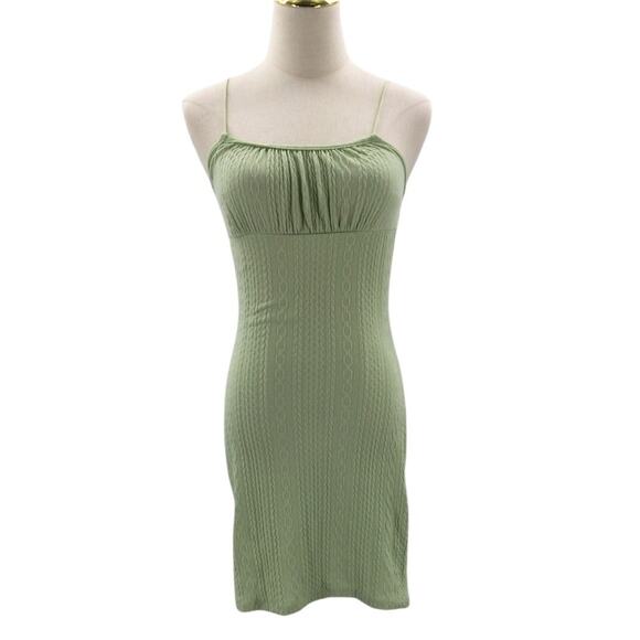 ULTRA FLIRT SZ S sage green 2pc juniors knit bodycon mini dress NWT B61 - Picture 3 of 14